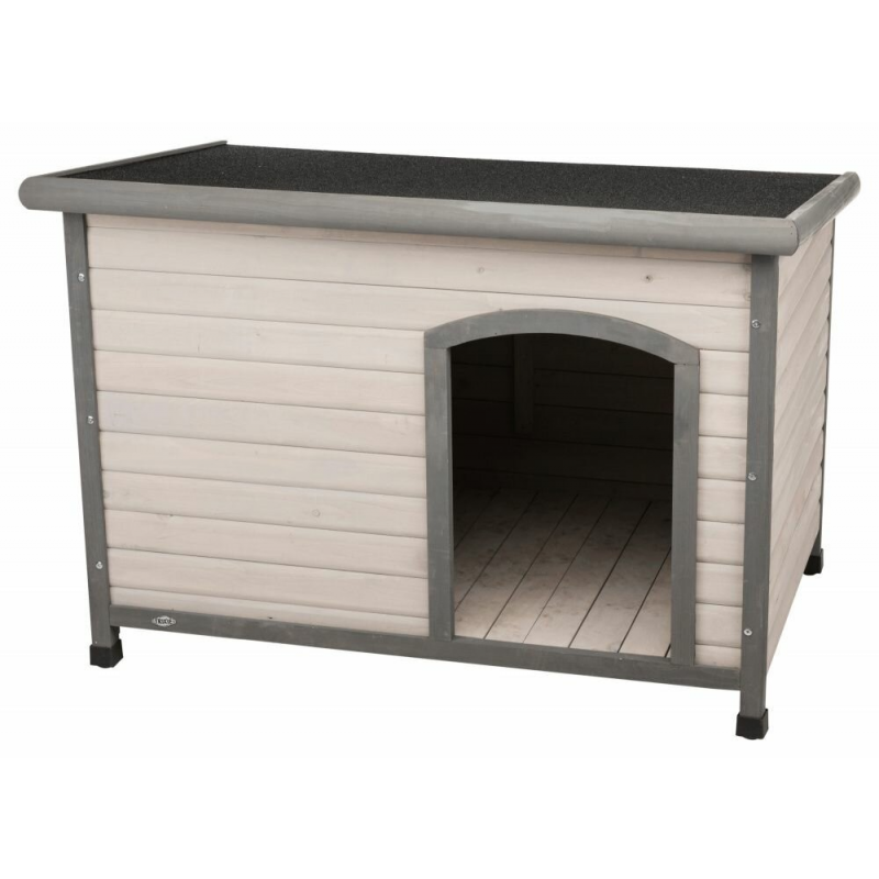 Natura búda pre psa s rovnou strechou L 116 x 82 x 79 cm, šedá
