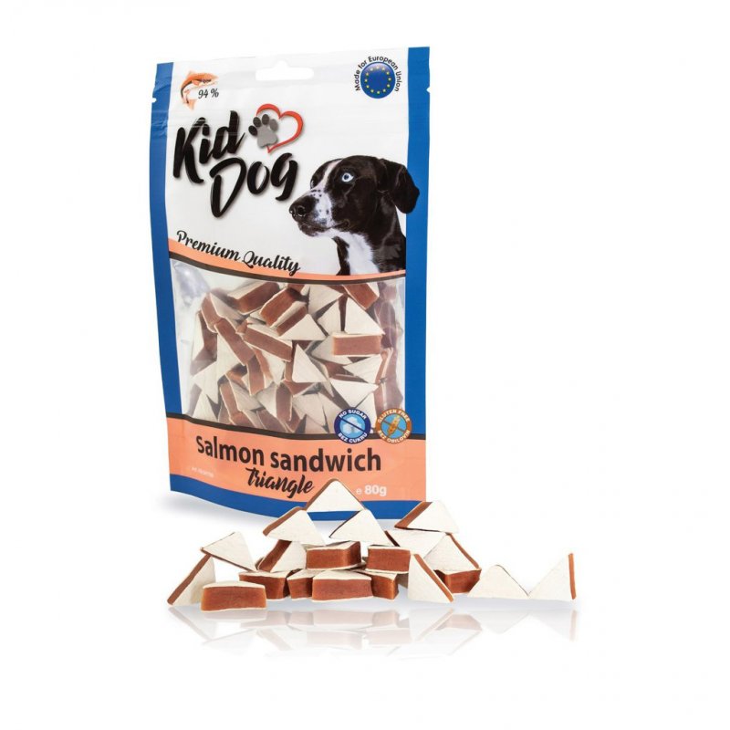 KIDDOG lososové sendvičové trojuholníčky 80 g
