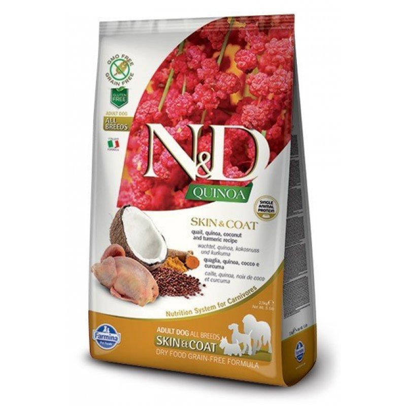 Farmina N&D GF Quinoa DOG Skin&Coat Quail & Coconut 7kg