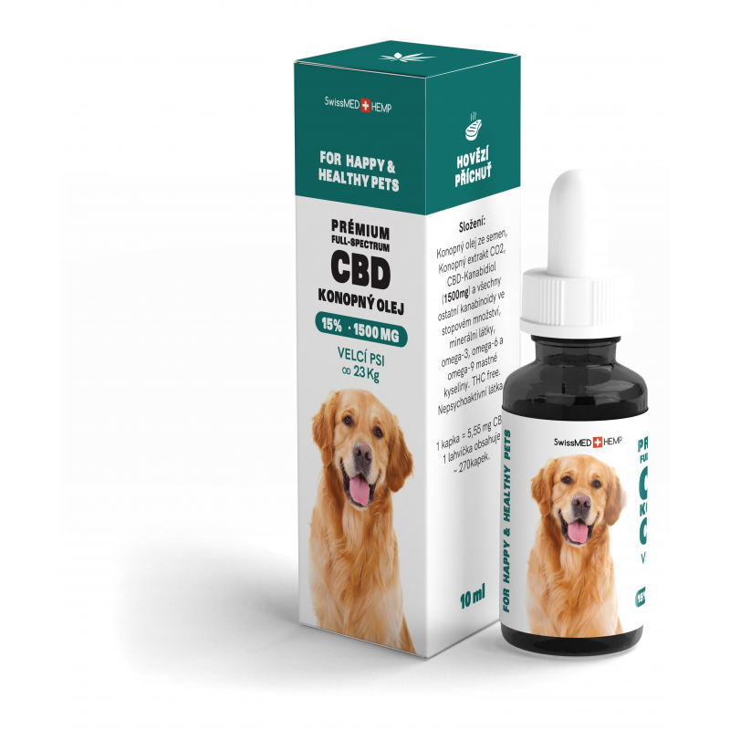 CBD olej pro velké psy 15%, 10ml