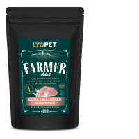 LYOPET Farmer Castrate Cat Morka (monoproteín) s kolostrom 400 g