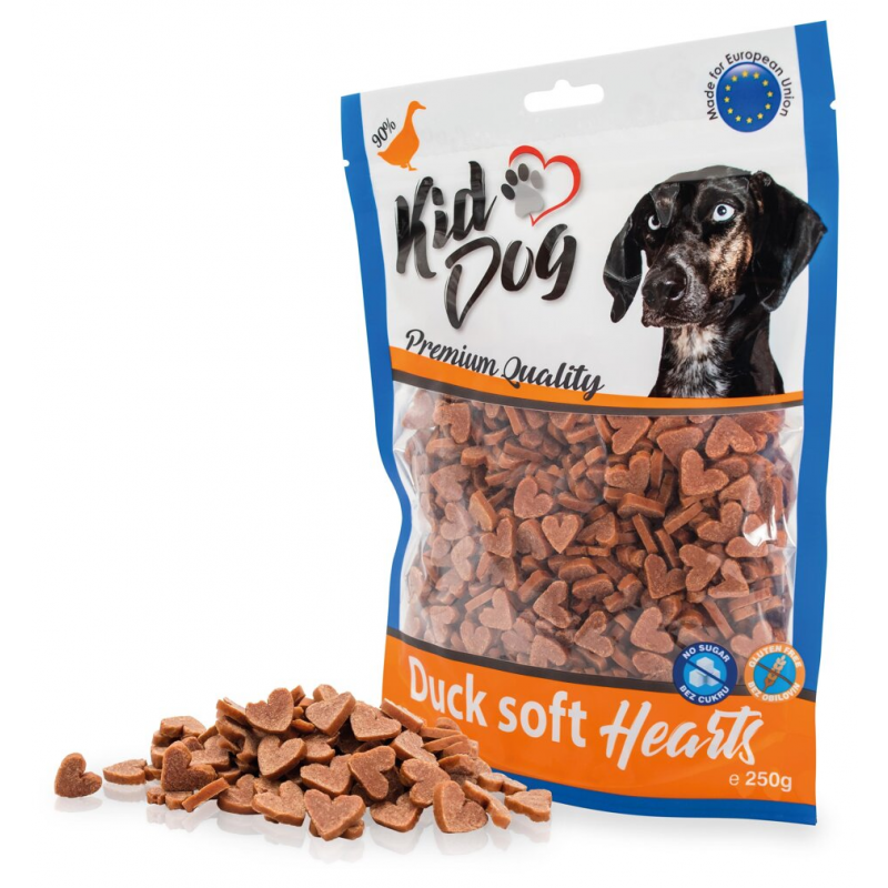 KIDDOG kačacie srdiečka, čerstvé mäsko 250g