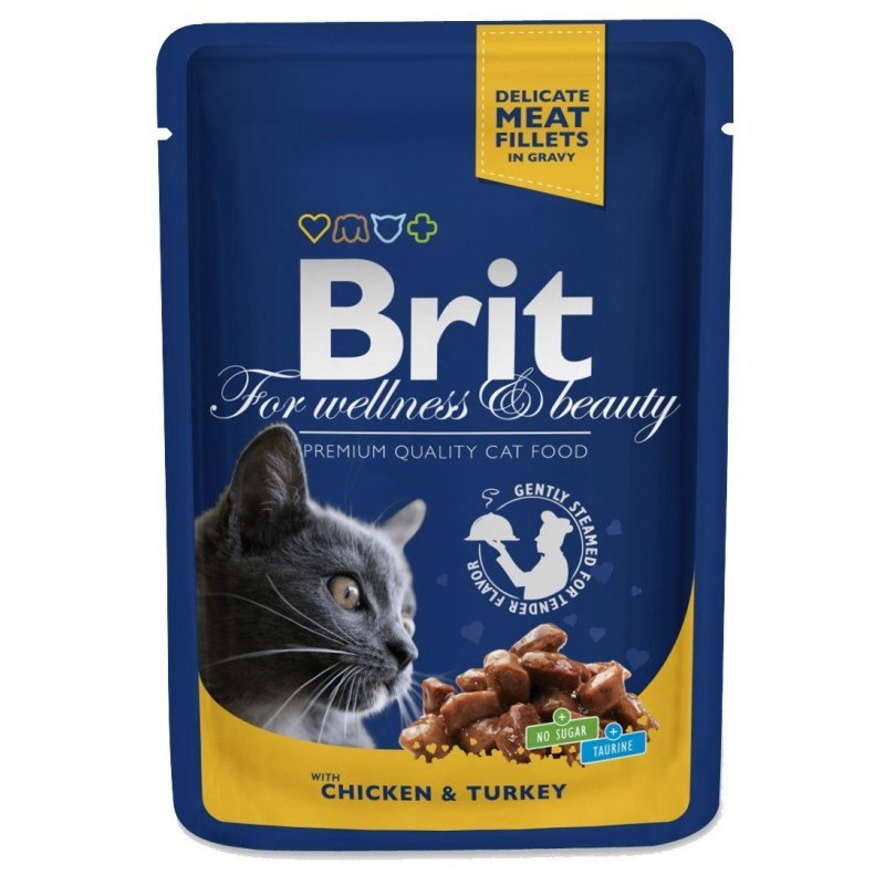 Brit Premium Cat kapsička with Chicken & Turkey 100g