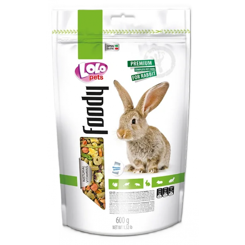 LOLO BASIC kompletné krmivo pre králiky 600 g Doypack