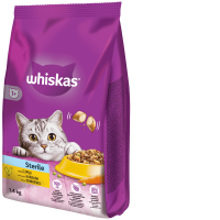 Whiskas Dry Sterile s kuracím 1,4kg