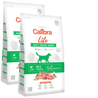 2x Calibra Dog Life Adult Medium Breed Lamb 12 kg