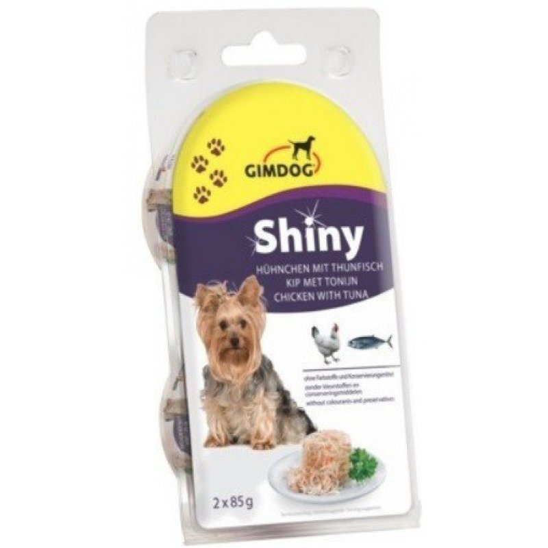 Konzervy Gimborn ShinyDog tuniak a kura 2x85g