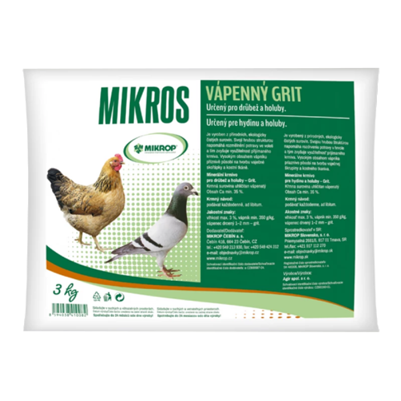 Mikros VPC vápenný grit plv 3kg