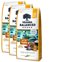 3x Velxara BALANCED Dry FM Dog Adult Monoprotein Turkey & Rice 12 kg