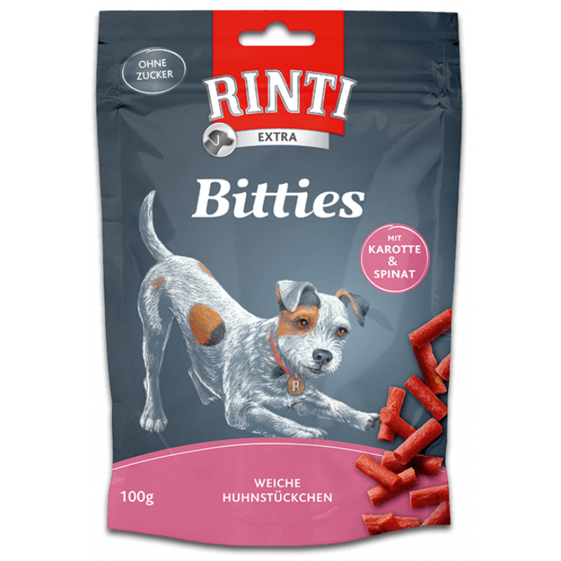 Rinti Dog pochúťka Extra Mini-Bits mrkva+špenát 100g