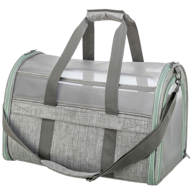 Transportná taška DILLON, 33 × 32 × 54 cm, do 10 kg, sivá/mätová