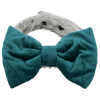 Xmas collars - set 8 ks vánočních obojků s mašlí, samet/plyš, lila/zelená