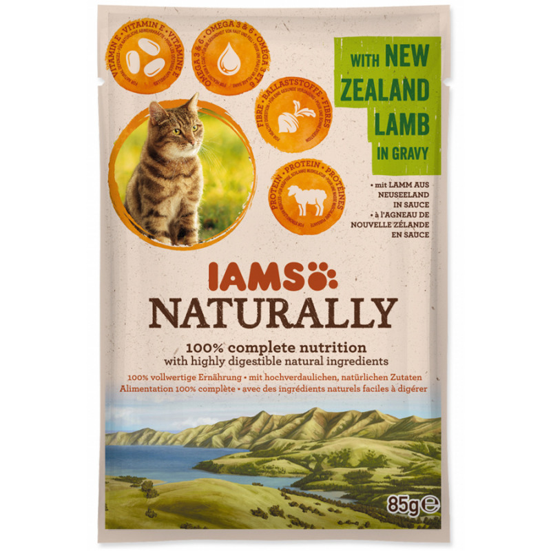 Iams Cat jahňacie v omáčke vrecko 85g