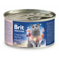 Brit Premium Cat by Nature konz Chicken&Hearts 200g