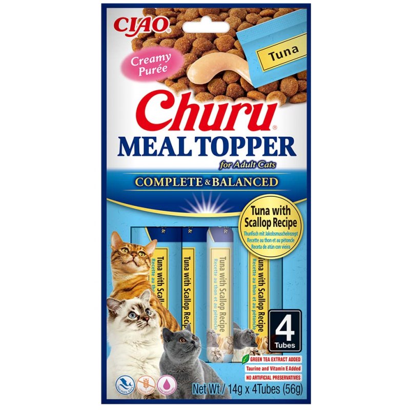 Churu Cat Meal Topper Tuna with Scallop Recipe 4x14g