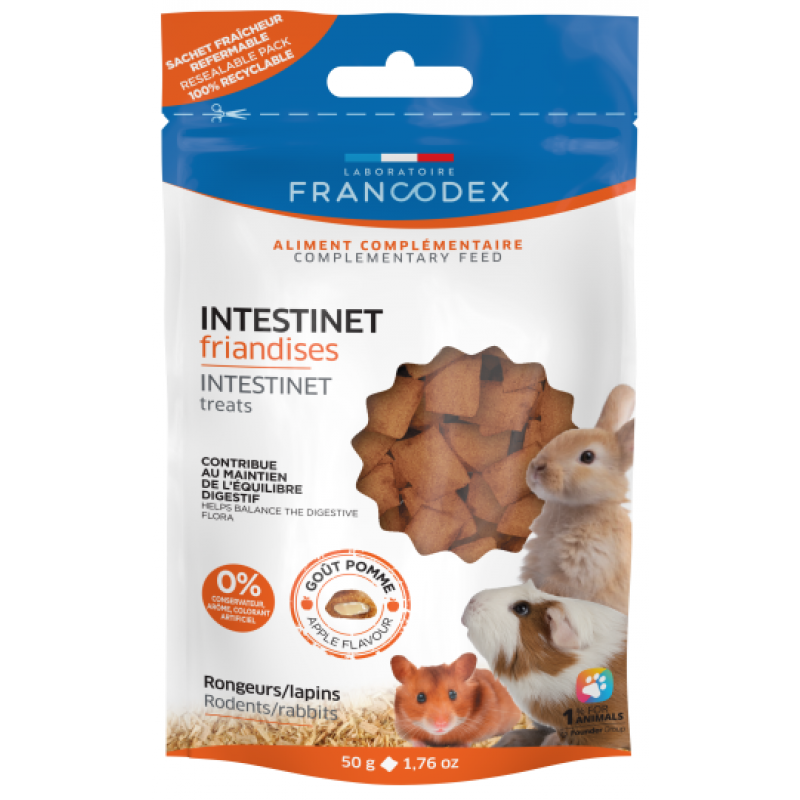 Francodex Pochúťka Intestinet pre hlod. a králiky 50g