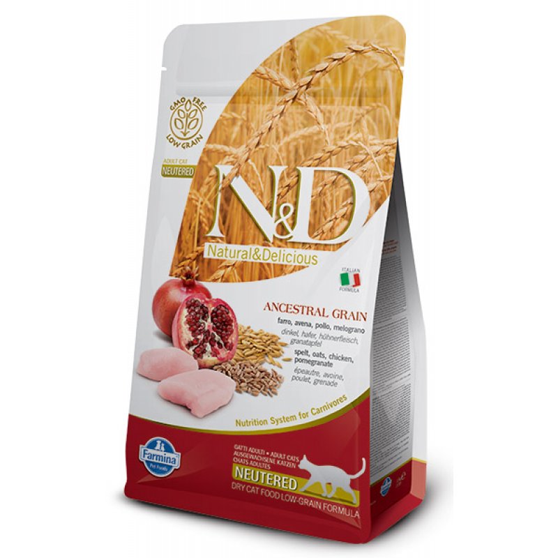N&D Low Grain CAT Neutered Chicken & Pomegranate 300g