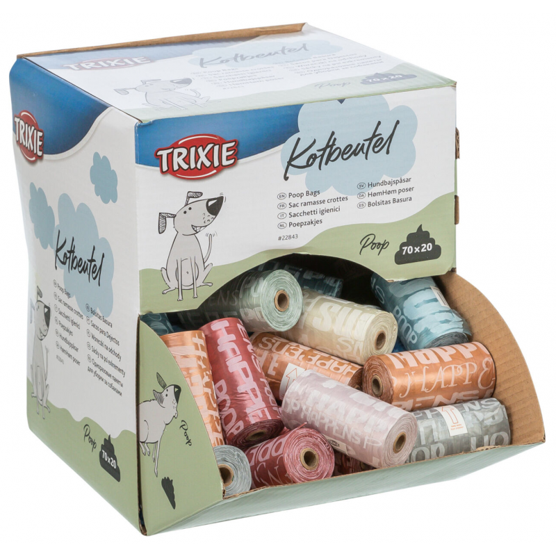 Vrecká na psie exkrementy Display 70 rolí TRIXIE