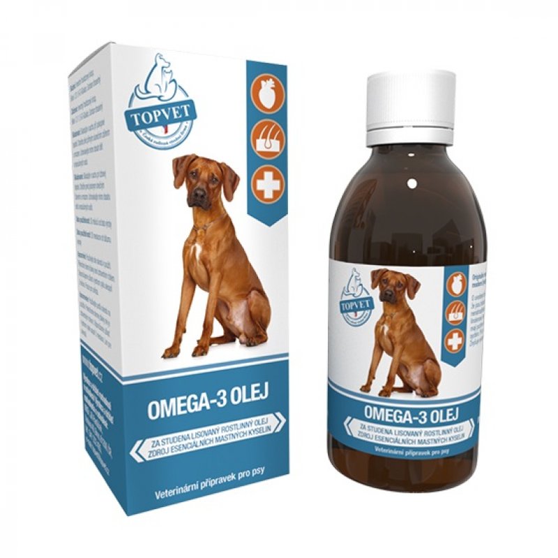 Omega 3 olej pre psy TOPVET 200ml