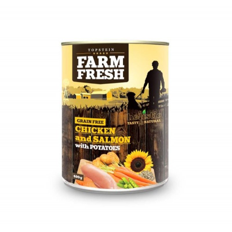 Farm Fresh Dog Chicken&Salmon with Potatoes konz 800g