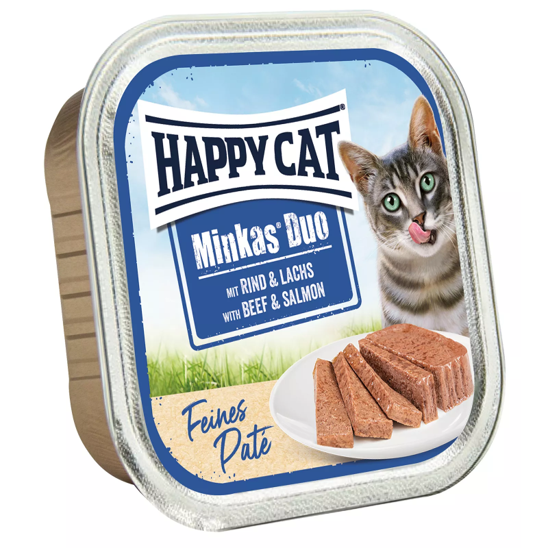 Happy Cat Minkas Duo Rind & Lachs Paté 100 g