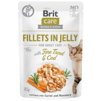 Brit Care Cat Fillets in Jelly with Trout&Cod 85g