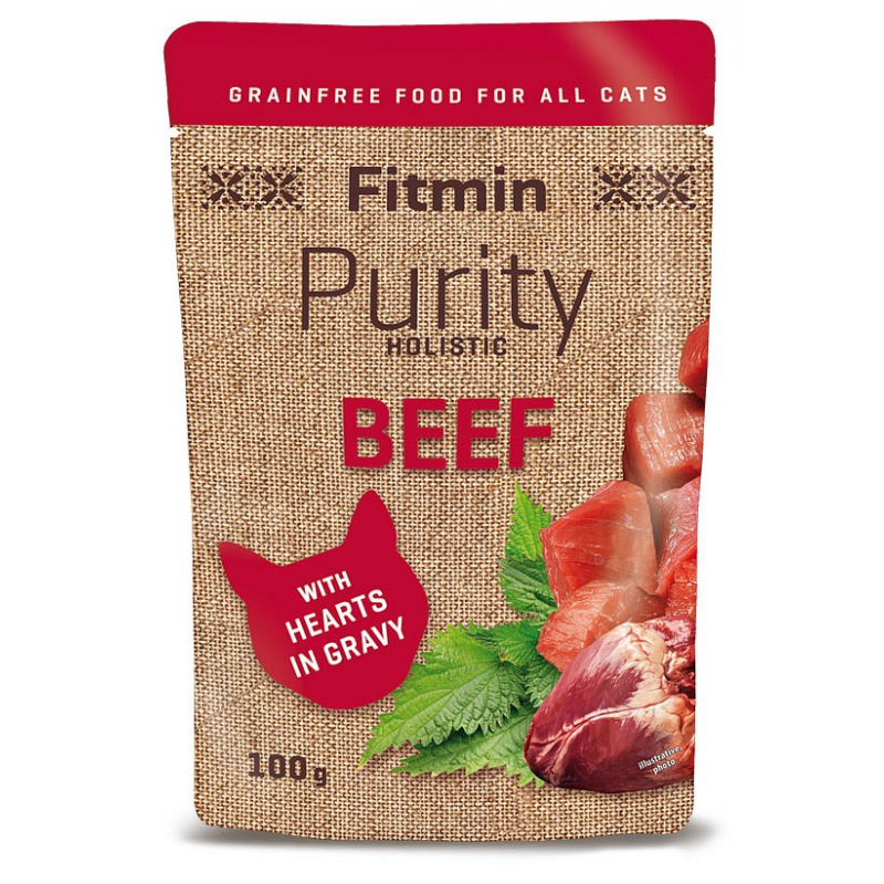 Fitmin Purity Cat pouch 100g Beef with hearts