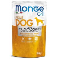 MONGE GRILL kapsička kuře a krůta pro psy 100 g (min. odběr 24 ks)