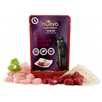 Nuevo mačka vrecko senior hydinové a jahňacie s ryžou 85g