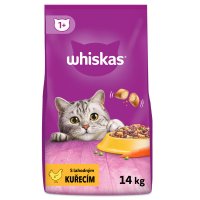 Whiskas Dry s kuracím mäsom a pečeňou 14kg