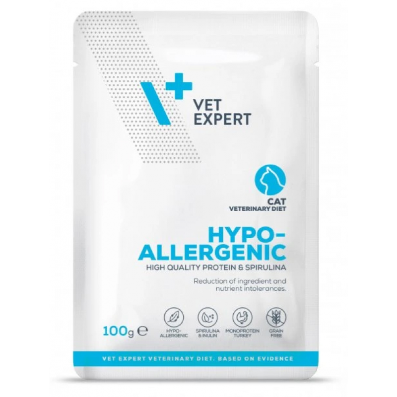 VetExpert VD 4T Hypoallergenic Cat kapsa 100g (min. odběr 12 ks)