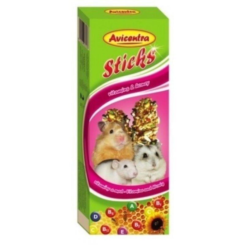 Avicentra tyčinky malý hlodavec - vitamíny + med 2ks