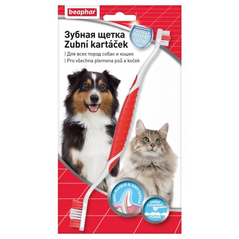 Beaphar Zubná kefka pre psov obojstranná
