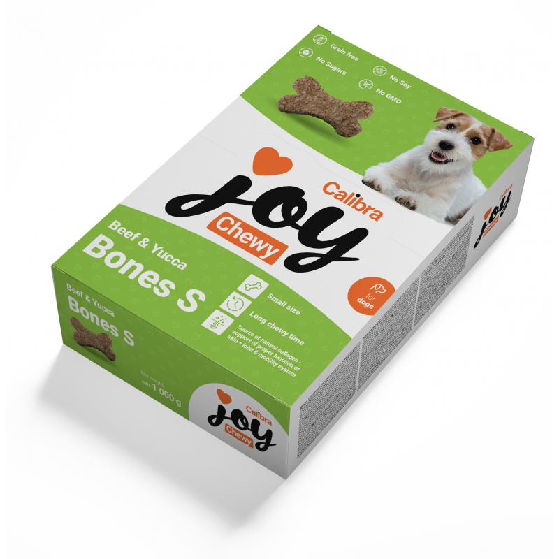 Calibra Joy Dog Chewy Beef & Yucca Bones S 1000g