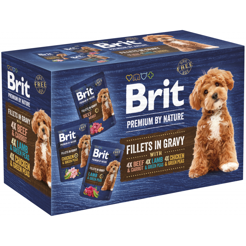 Brit Premium by Nature Fillets in Gravy MIX 12 x 85 g