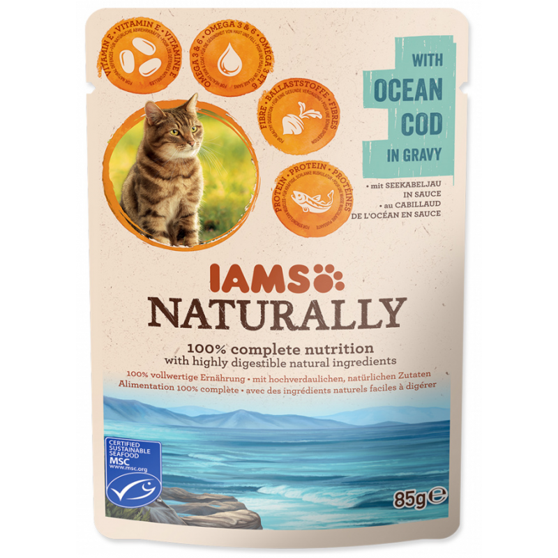 Iams Cat treska v omáčke vrecko 85g
