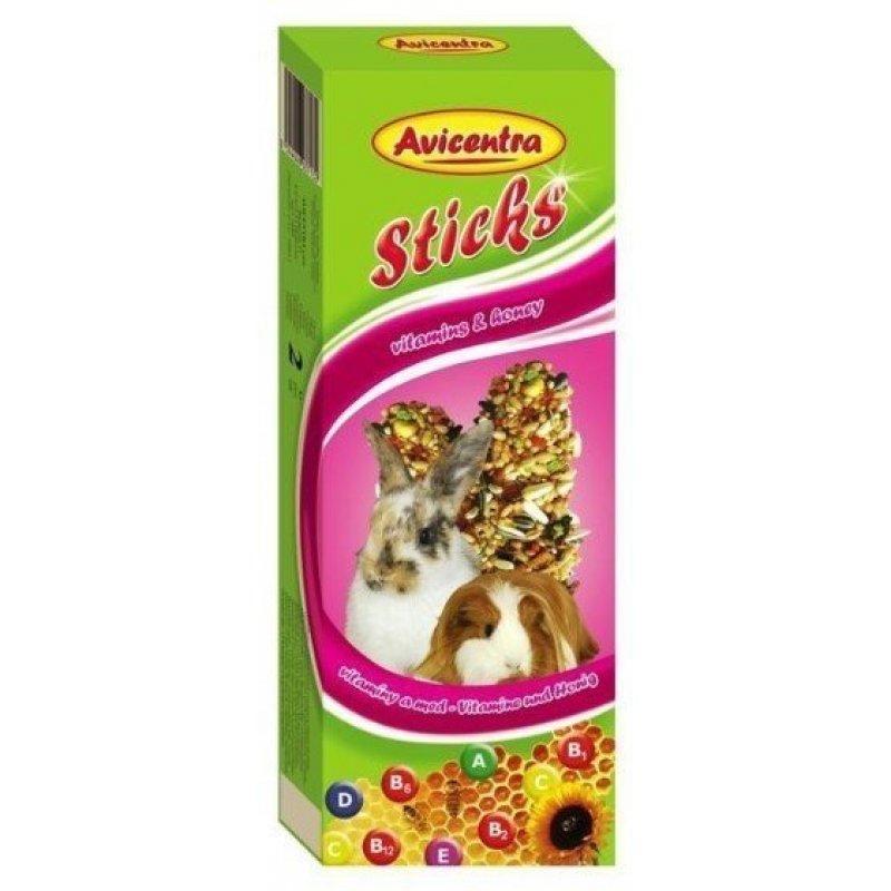 Avicentra tyčinky veľký hlodavec - vitam. + med 2ks