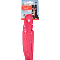 Flamingo Chladiaci obojok pre psov vzor kvapky fuchsia L 49-56cm