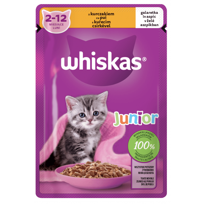 Whiskas vreciek. Core Junior kuracie v želé 85g