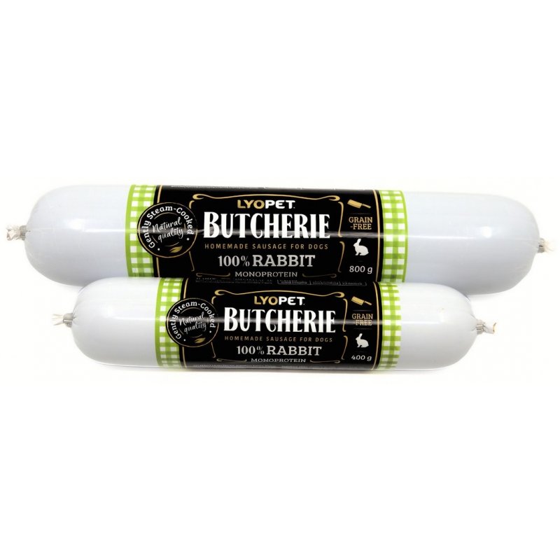LYOPET Butcherie Rabbit sausage 800 g