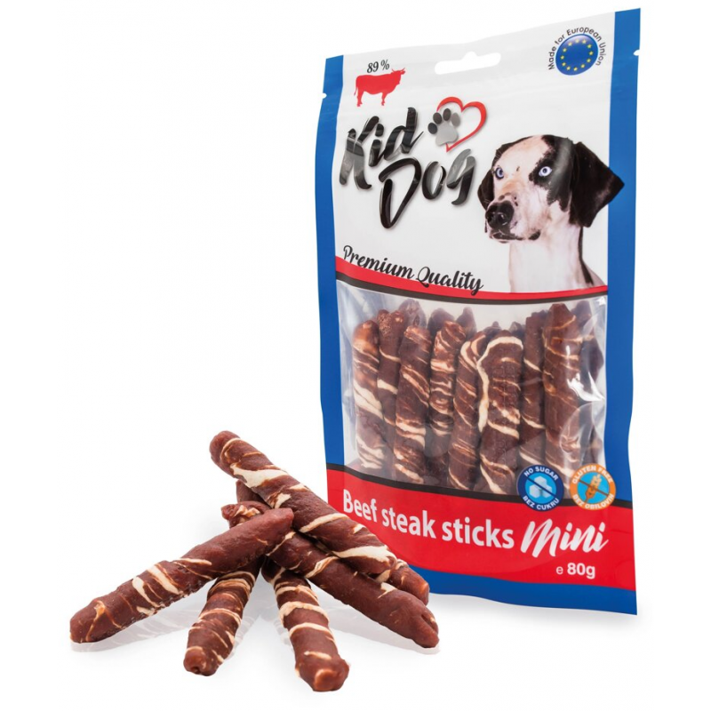 KIDDOG hovädzí steak na byvolej tyčinke 7-8cm 80 g