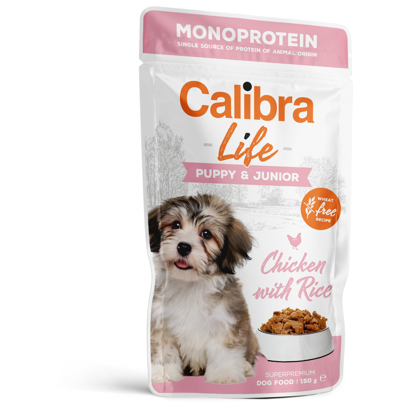 Calibra Dog Life vrecko Puppy&Junior Chicken 150g (min. odber 10 ks)