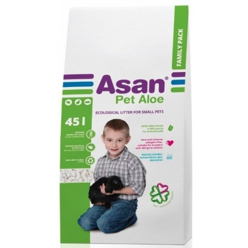 ASAN Pet Aloe Podstielka hlodavce a králiky 45l