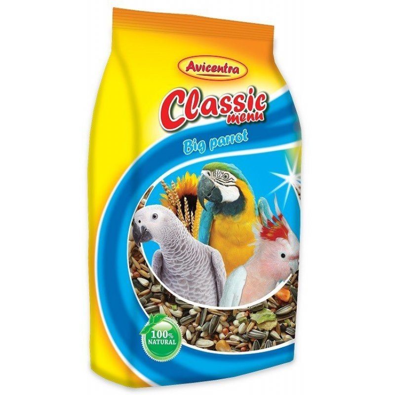 Avicentra Classic menu veľký papagáj 1kg