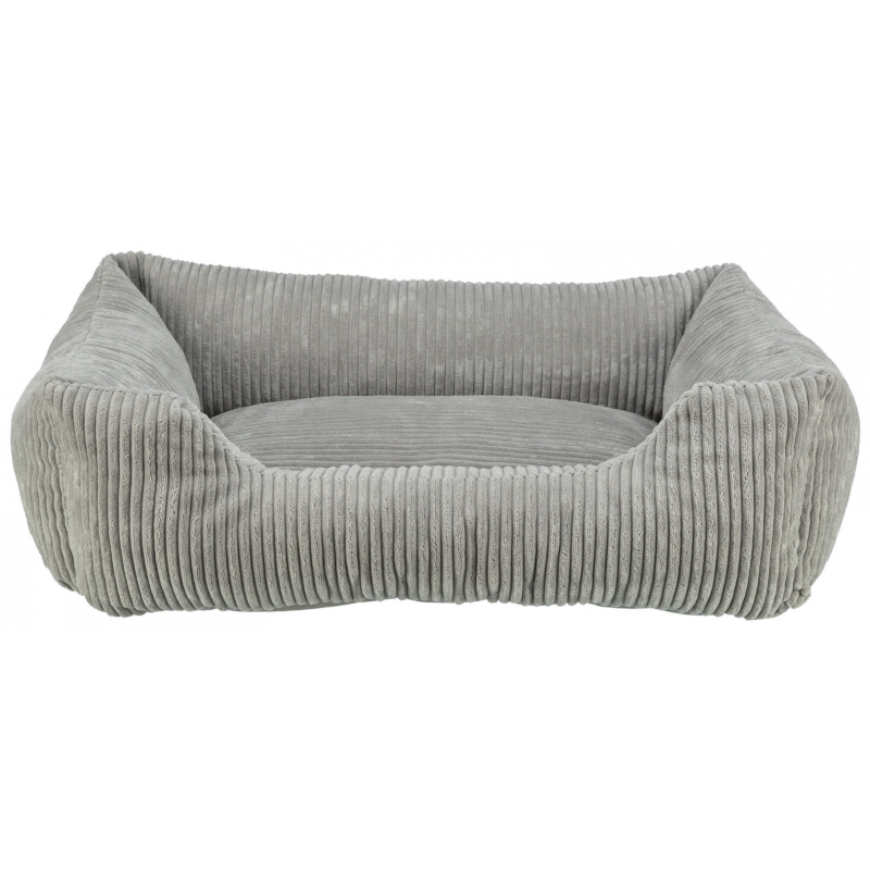 Vital Bed JONNA ortopedický obdĺžnikový pelech 80 x 60 cm, menčestrový plyš, siv