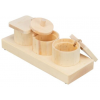 Snack Cups - interaktívna hra pre zajačikov, 15 x 4,5 x 6 cm, drevo