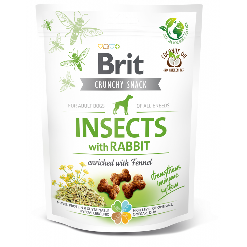 Brit Care Dog Crunchy Cracker - Insects with Rabbit and Fennel 200 g