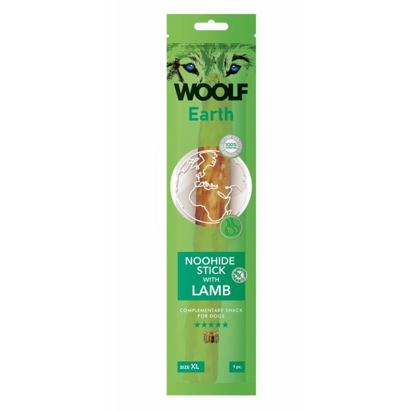 Woolf pochúťka Earth NOOHIDE XL Stick with Lamb 85g