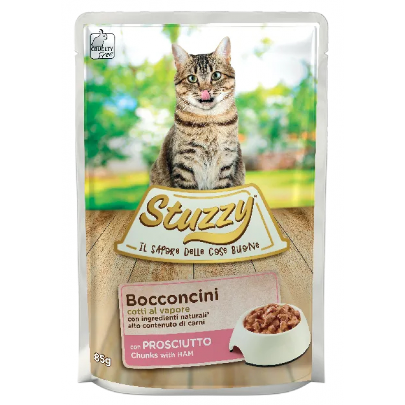 Stuzzy Cat vrecko Adult šunka prosciutto 85g