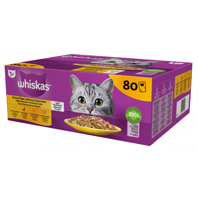 Whiskas vreciek. Core drob.výber ž. 80x85g